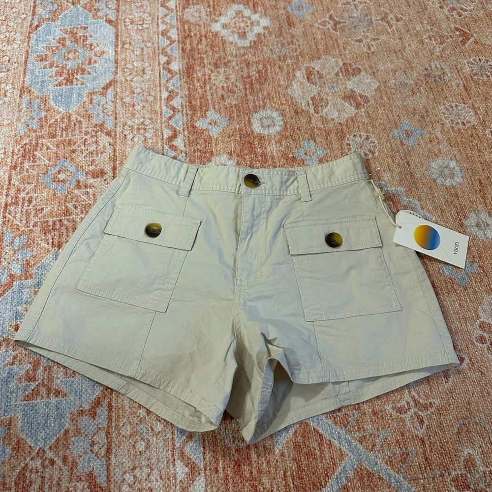 NWT Vuori Vintage Ripstop Utility Short Milkweed Sz small organic cotton VW3039 - Picture 2 of 8